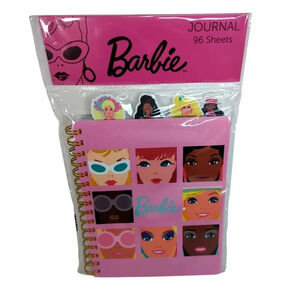 BARBIE JOURNAL 4 sections w/ Barbie Head Tabs 96 pgs Writers Notebook NEW Sealed